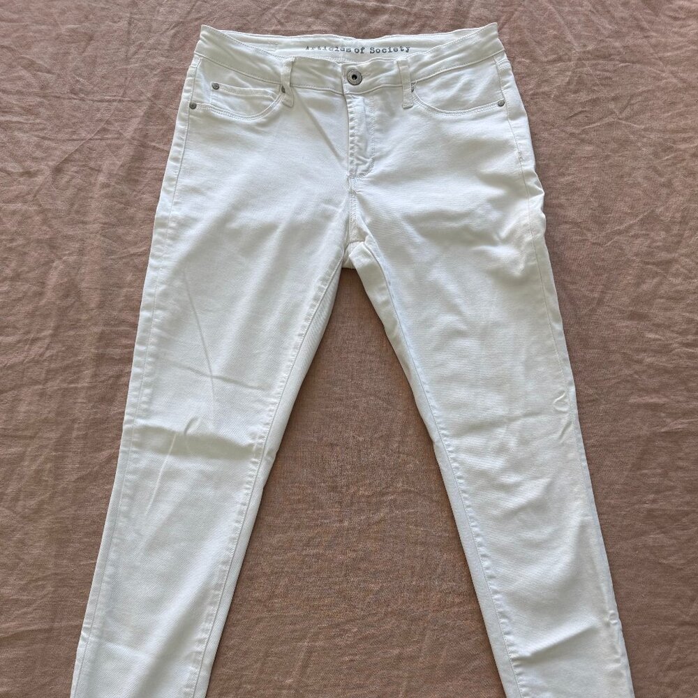 Articles of Society White Ankle Length Jeans